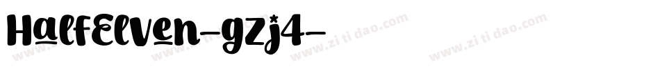 HalfElven-gzj4字体转换