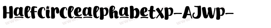 Halfcirclealphabetxp-AJwp字体转换