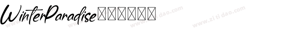 WinterParadise字体转换