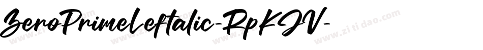 ZeroPrimeLeftalic-RpKJV字体转换