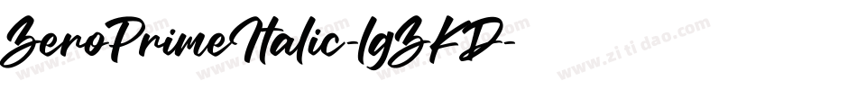 ZeroPrimeItalic-lgZKD字体转换