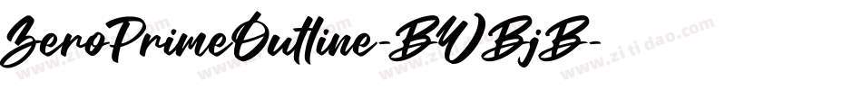 ZeroPrimeOutline-BWBjB字体转换