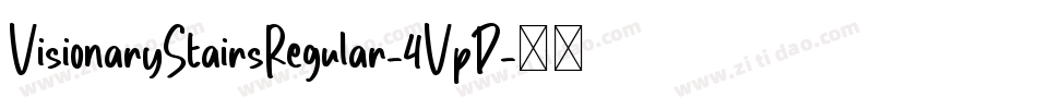VisionaryStairsRegular-4VpD字体转换