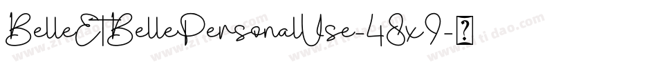 BelleEtBellePersonalUse-48x9字体转换