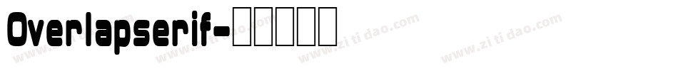 Overlapserif字体转换