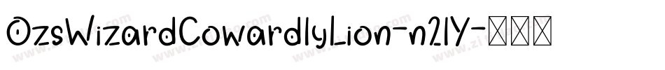 OzsWizardCowardlyLion-n2lY字体转换