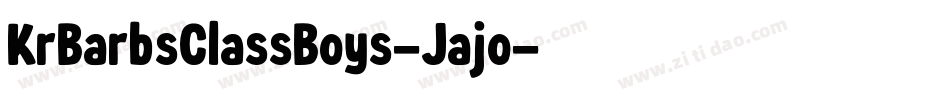KrBarbsClassBoys-Jajo字体转换