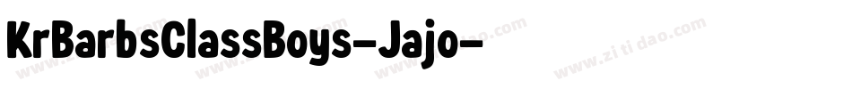 KrBarbsClassBoys-Jajo字体转换