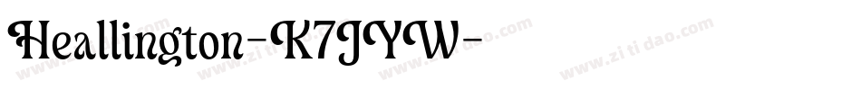 Heallington-K7JYW字体转换