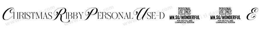 ChristmasRibbyPersonalUse-d99EK字体转换
