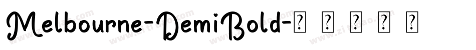 Melbourne-DemiBold字体转换
