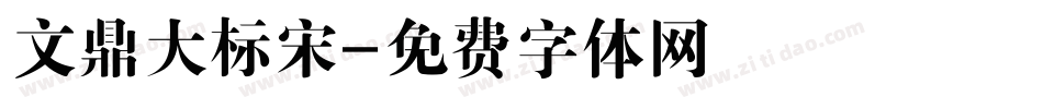 文鼎大标宋字体转换