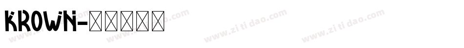 krown字体转换