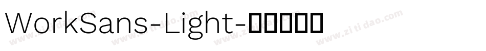 WorkSans-Light字体转换