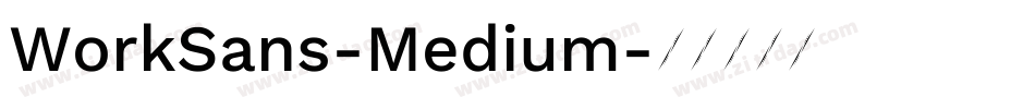 WorkSans-Medium字体转换
