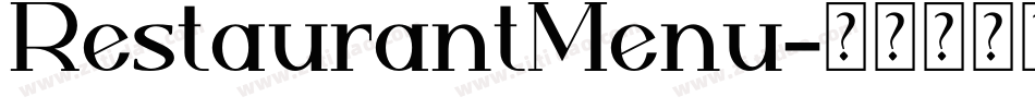 RestaurantMenu字体转换