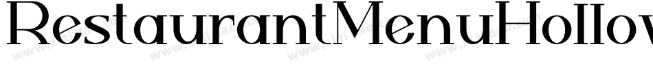 RestaurantMenuHollow字体转换