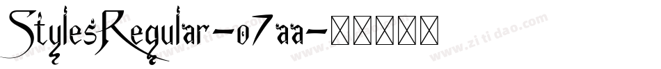StylesRegular-o7aa字体转换