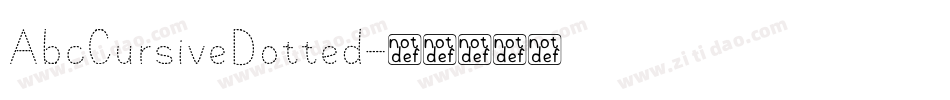 AbcCursiveDotted字体转换