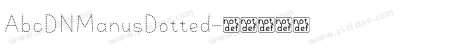 AbcDNManusDotted字体转换