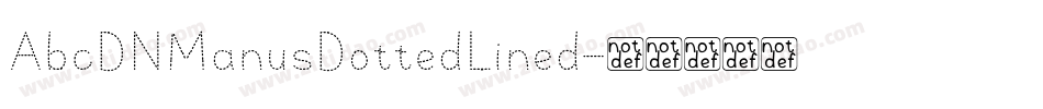 AbcDNManusDottedLined字体转换