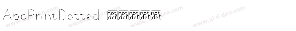 AbcPrintDotted字体转换