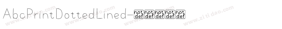 AbcPrintDottedLined字体转换