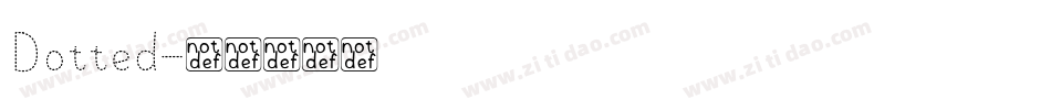 Dotted字体转换