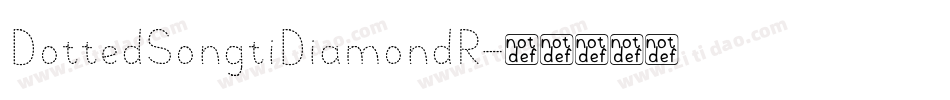DottedSongtiDiamondR字体转换
