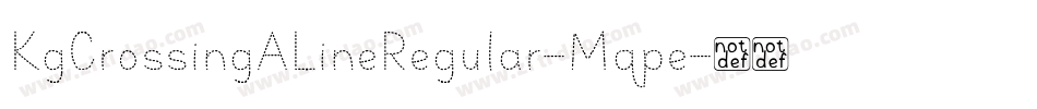 KgCrossingALineRegular-Mqpe字体转换