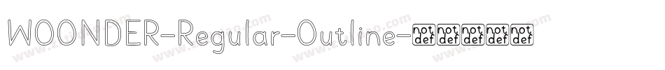 WOONDER-Regular-Outline字体转换