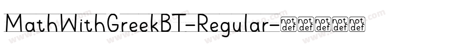MathWithGreekBT-Regular字体转换