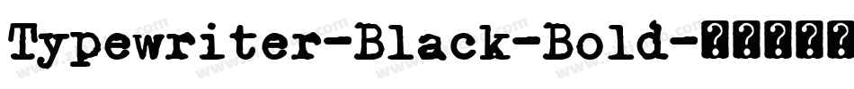 Typewriter-Black-Bold字体转换
