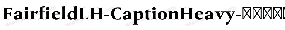 FairfieldLH-CaptionHeavy字体转换