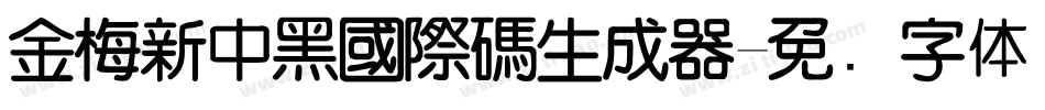 金梅新中黑國際碼生成器字体转换
