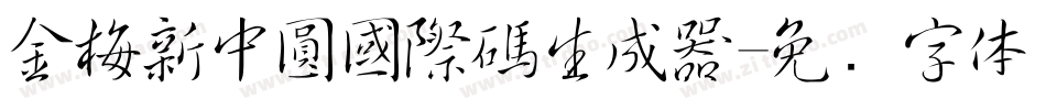 金梅新中圓國際碼生成器字体转换