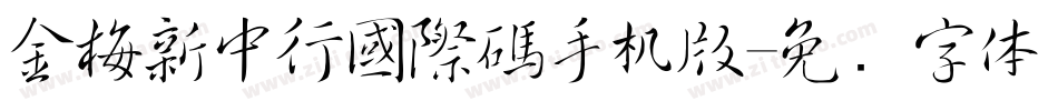 金梅新中行國際碼手机版字体转换