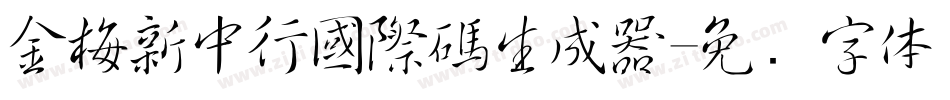 金梅新中行國際碼生成器字体转换