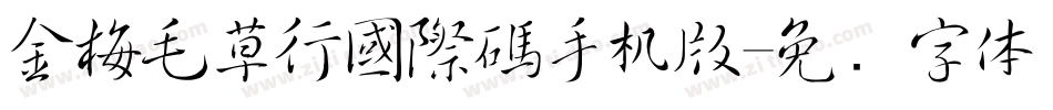金梅毛草行國際碼手机版字体转换