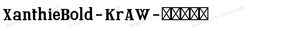 XanthieBold-KrAW字体转换