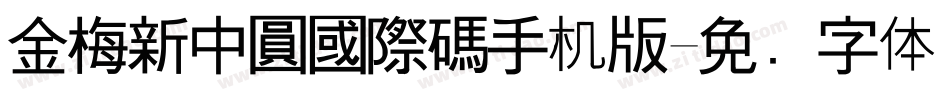 金梅新中圓國際碼手机版字体转换