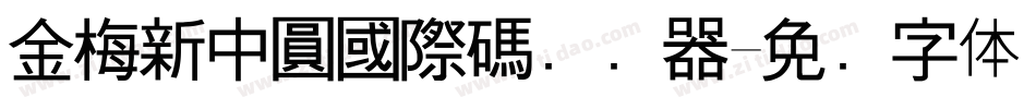 金梅新中圓國際碼转换器字体转换