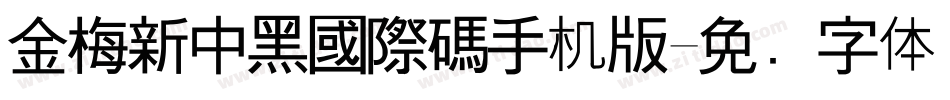 金梅新中黑國際碼手机版字体转换