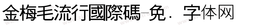 金梅毛流行國際碼字体转换