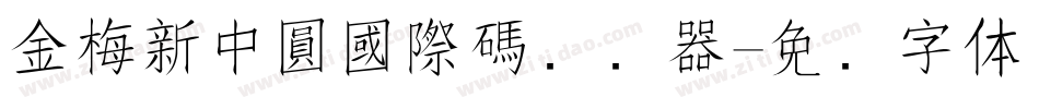 金梅新中圓國際碼转换器字体转换