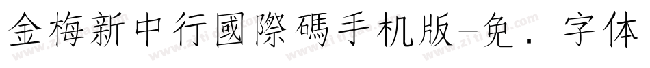 金梅新中行國際碼手机版字体转换