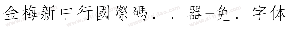 金梅新中行國際碼转换器字体转换