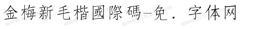 金梅新毛楷國際碼字体转换
