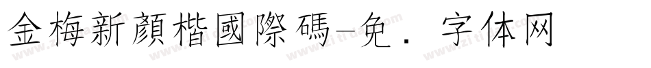金梅新顏楷國際碼字体转换