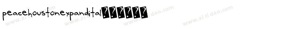 peacehoustonexpandital字体转换
